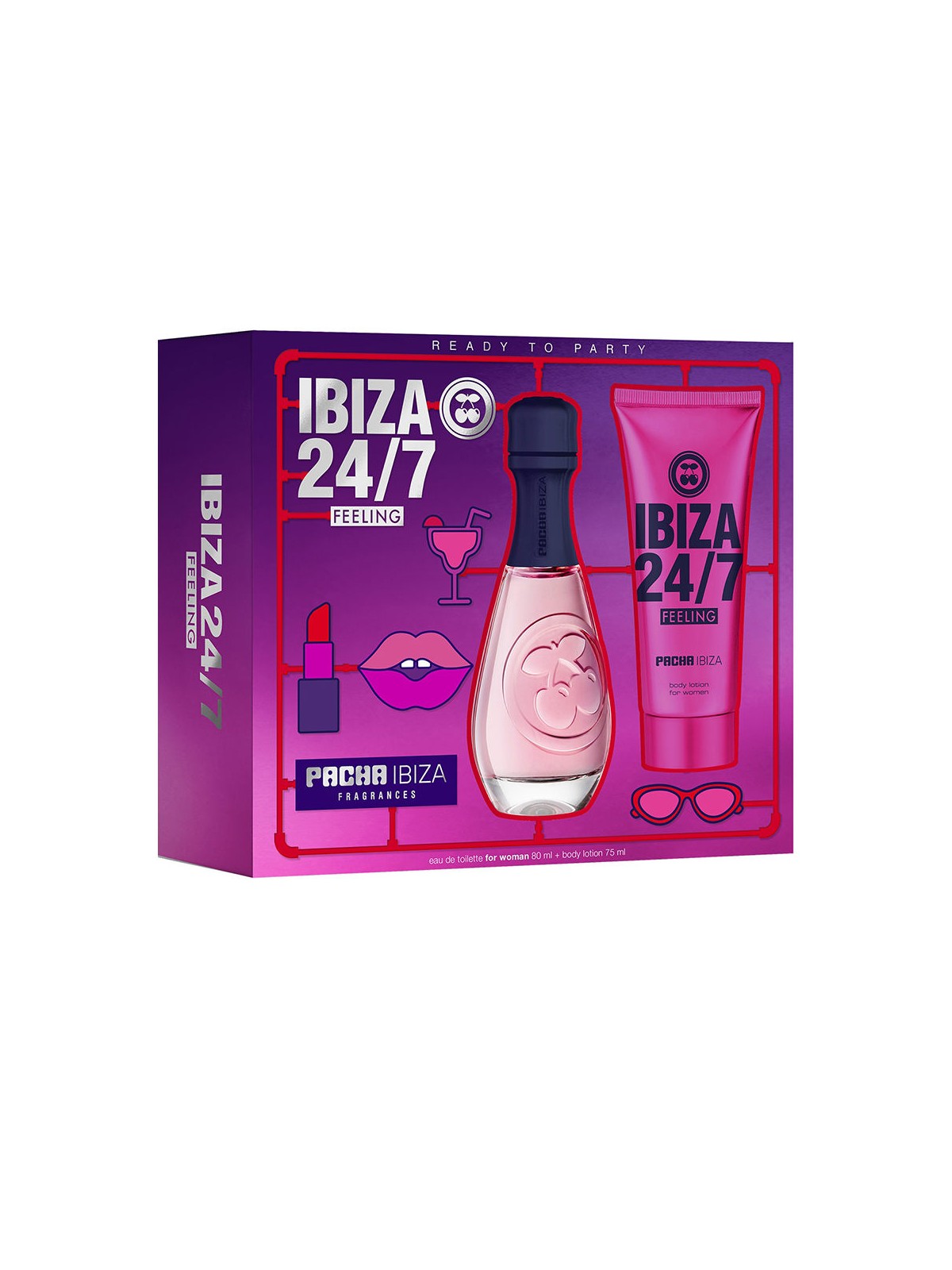 Pacha PACHA FEELING 24/7 WOMAN CASE 2 pz Eau de Toilette spray 80 ml + Perfumed body lotion 75 ml donna