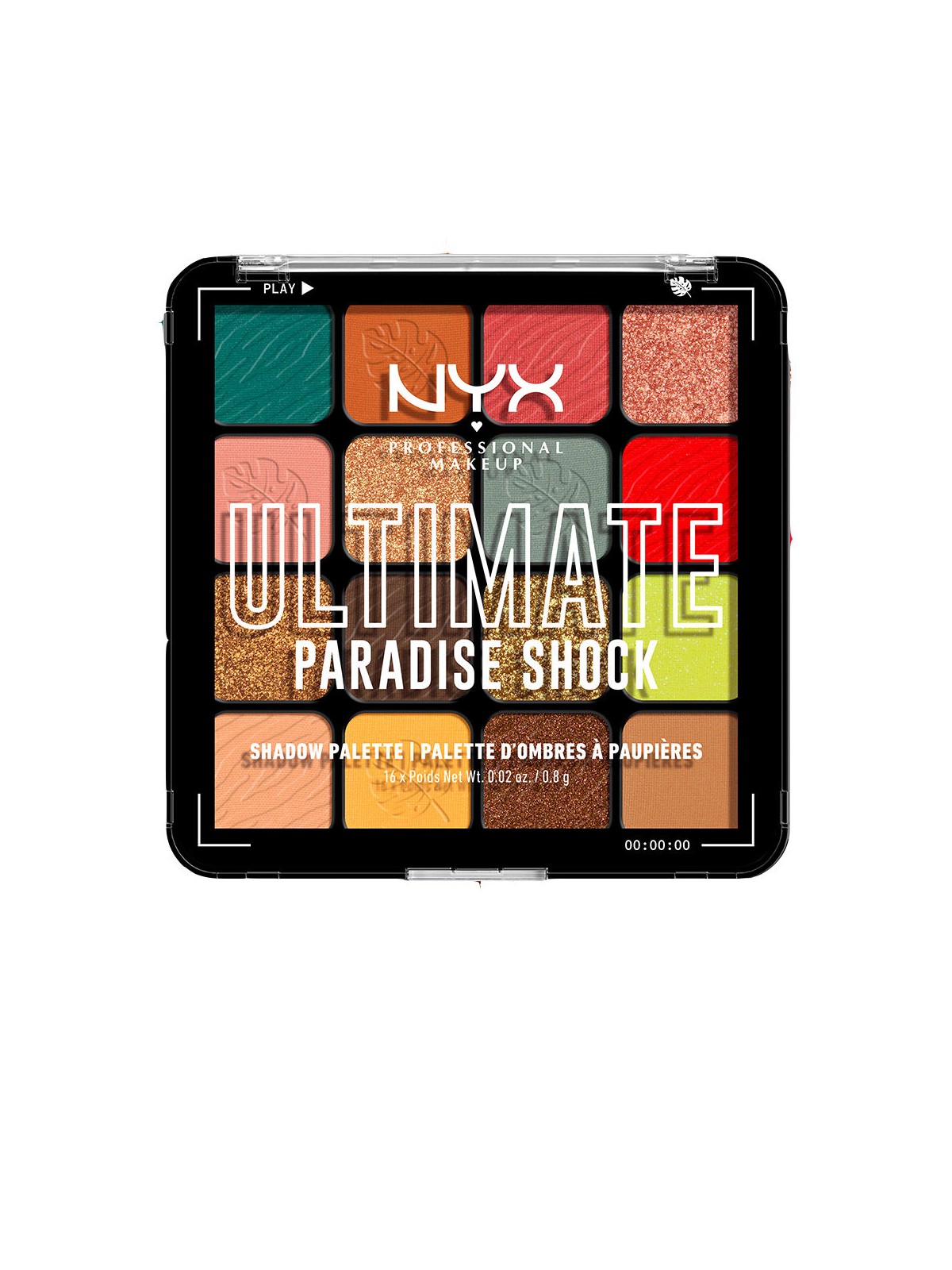 Nyx Professional Make Up Palette di ombretti ULTIMATE PARADISE SHOCK 16 x 0,8gr unisex