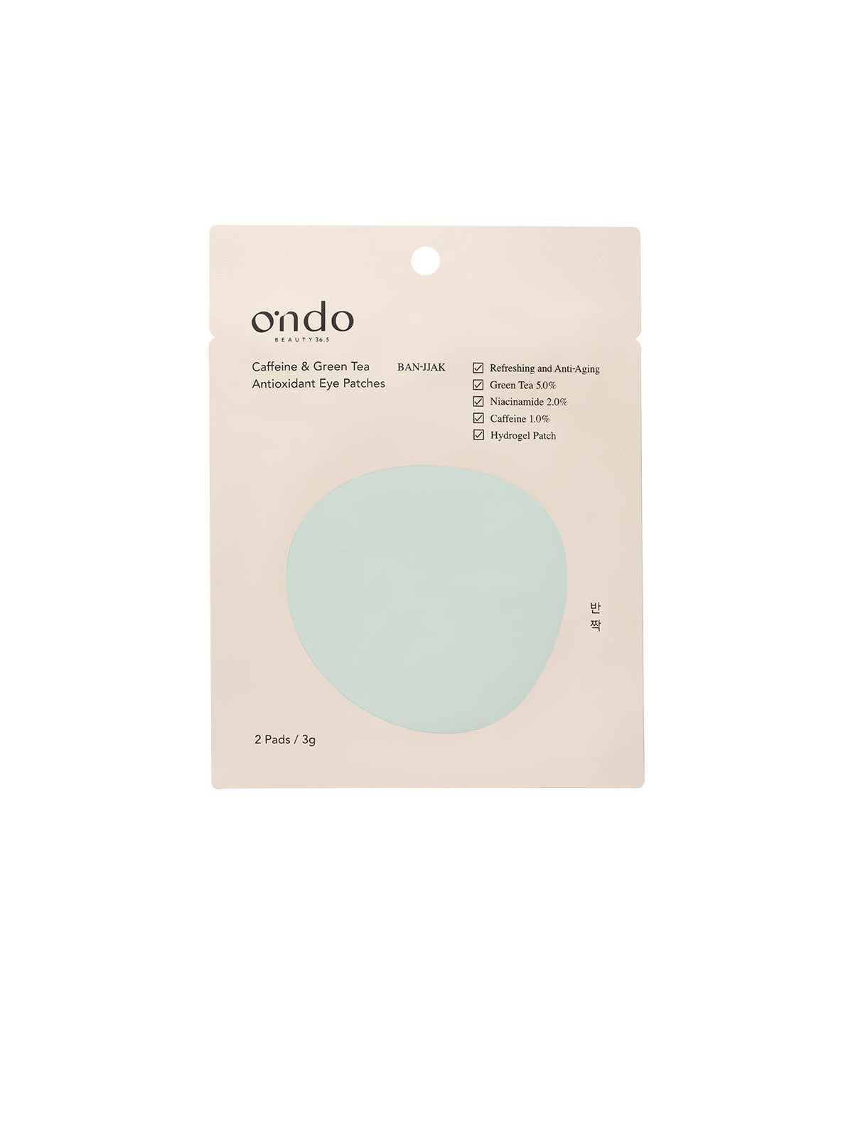 Ondo Beauty 36.5 Patch oculari antiossidanti alla caffeina e tè verde 2 pezzi donna