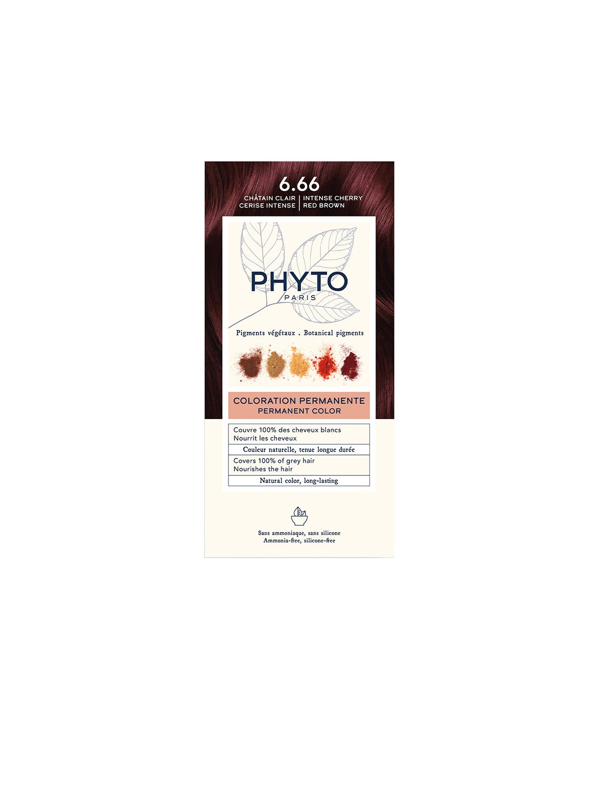 Phyto PHYTOCOLOR n.6.66 - Marrone Chiaro Ciliegia Intensa 4 unità unisex