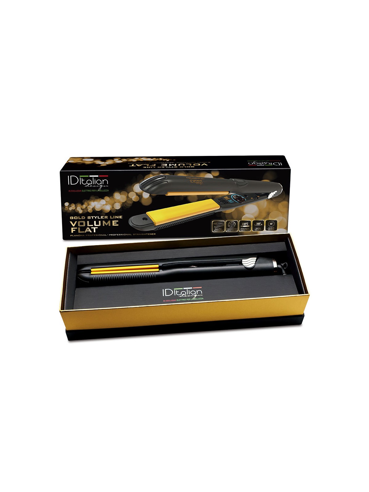 Id Italian Piastra per capelli VOLUME FLAT oro 1 unità donna