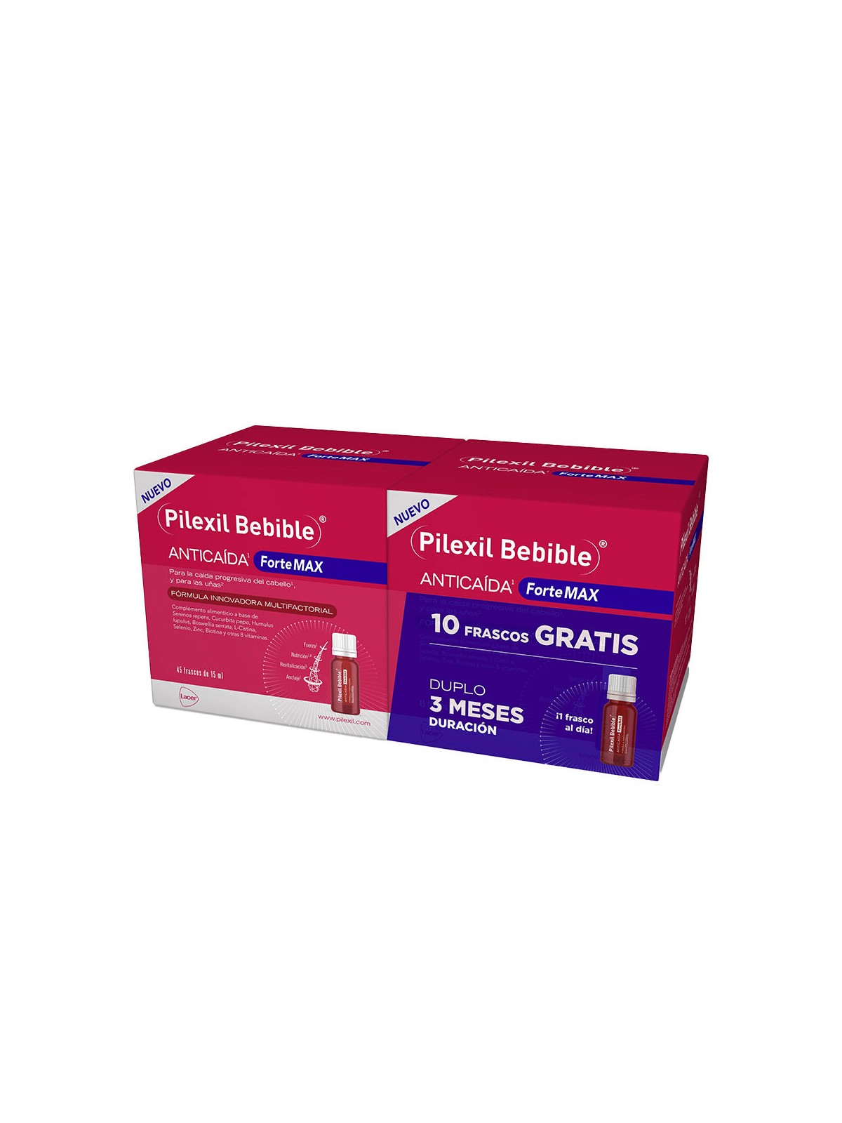 Pilexil PILEXIL FORTE MAX, soluzione orale anticaduta, confezione da 2 x 45 u unisex