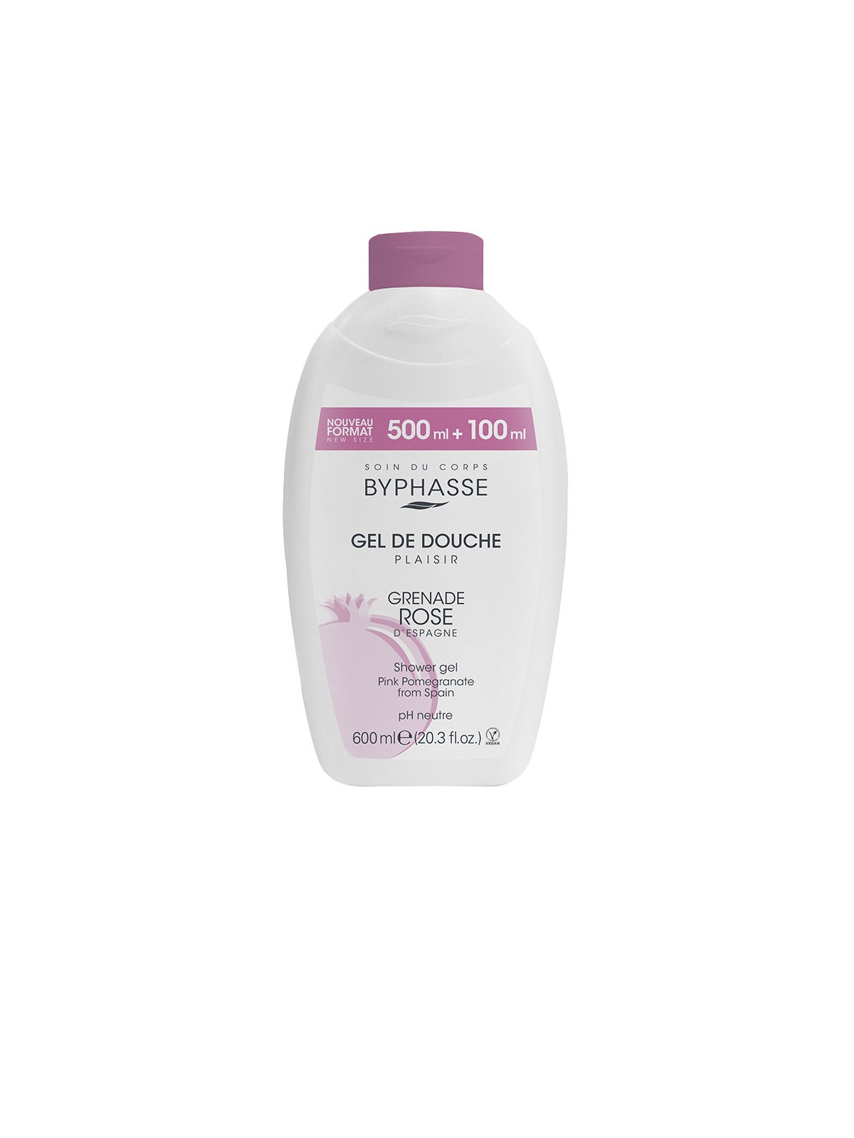 Byphasse PLAISIR GEL DOCCIA melograno rosa 600ml unisex