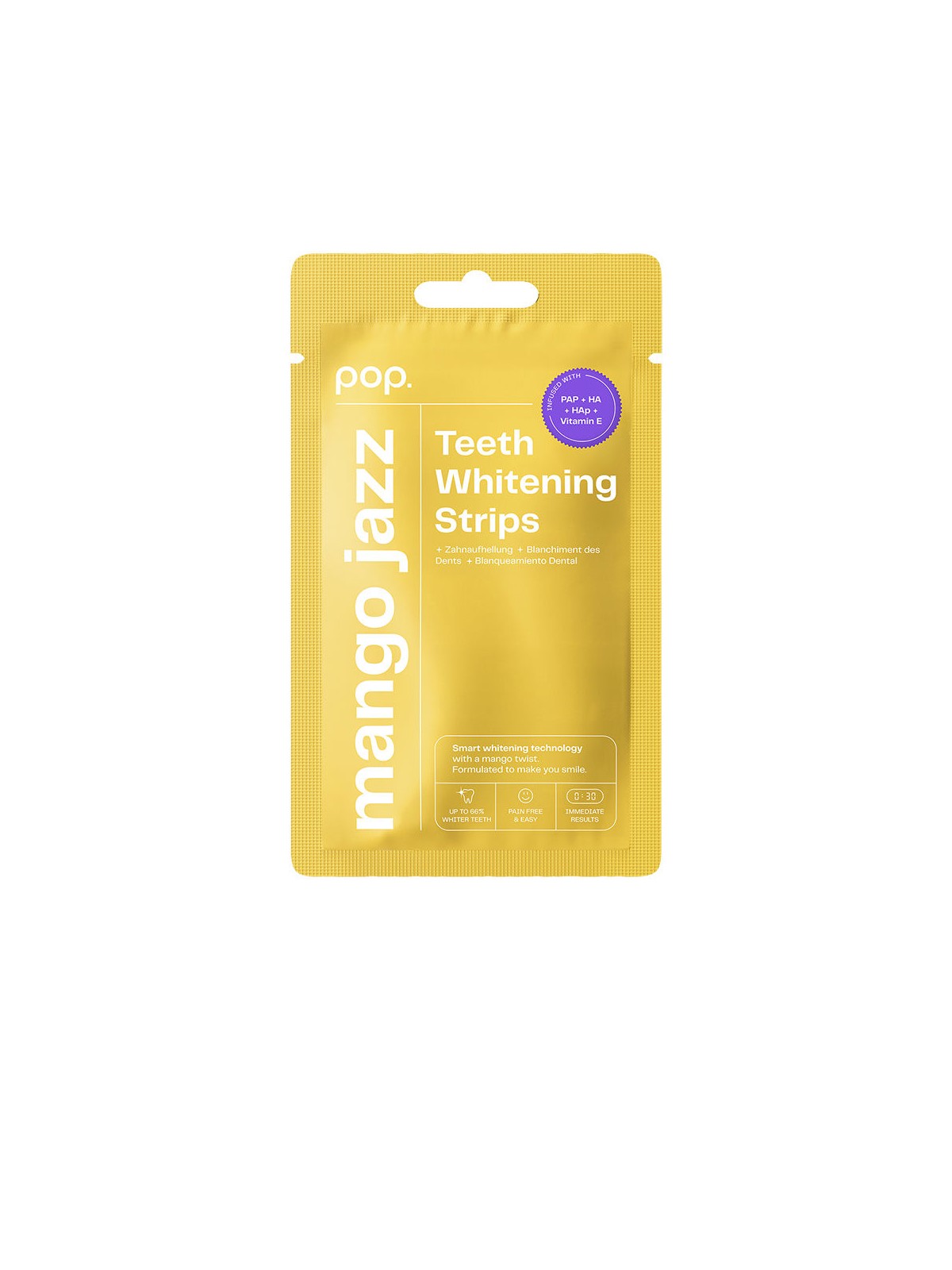Pop. POP. Strisce sbiancanti al gusto di mango, 7 pezzi unisex