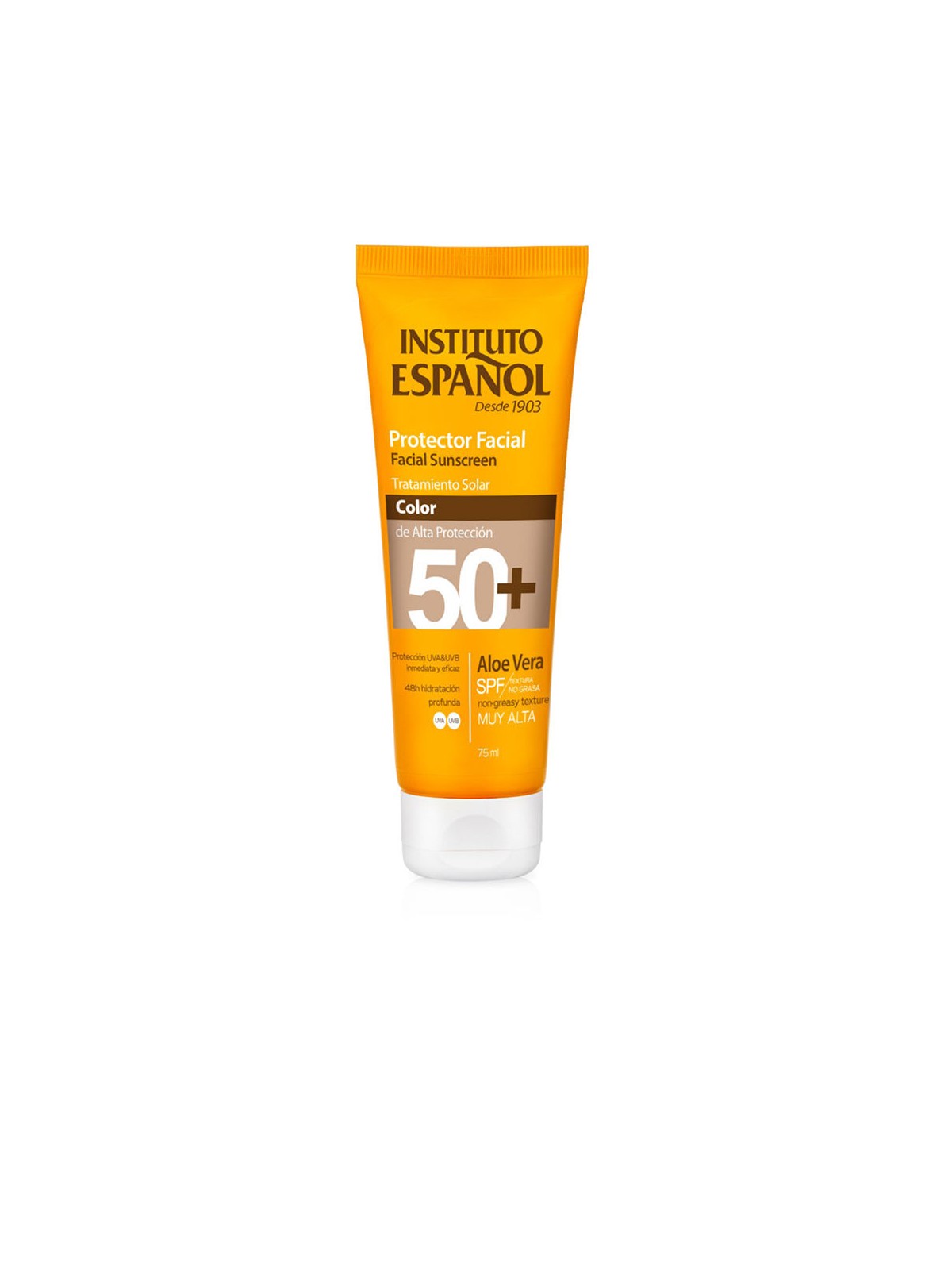 Instituto Español PROTEZIONE VISO ALL'ALOE VERA con SPF50+ colorato 75ml unisex