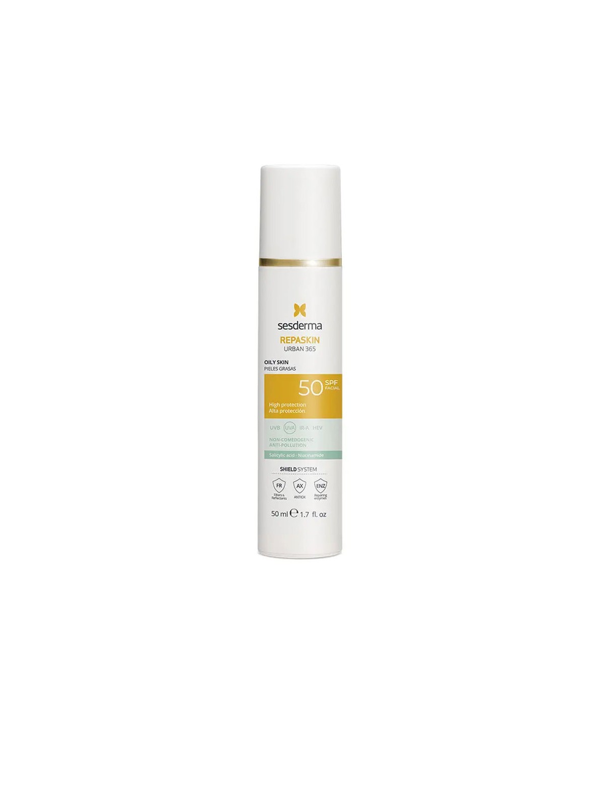 Sesderma REPASKIN URBAN 365 crema solare per pelligrasse SPF50 50ml unisex