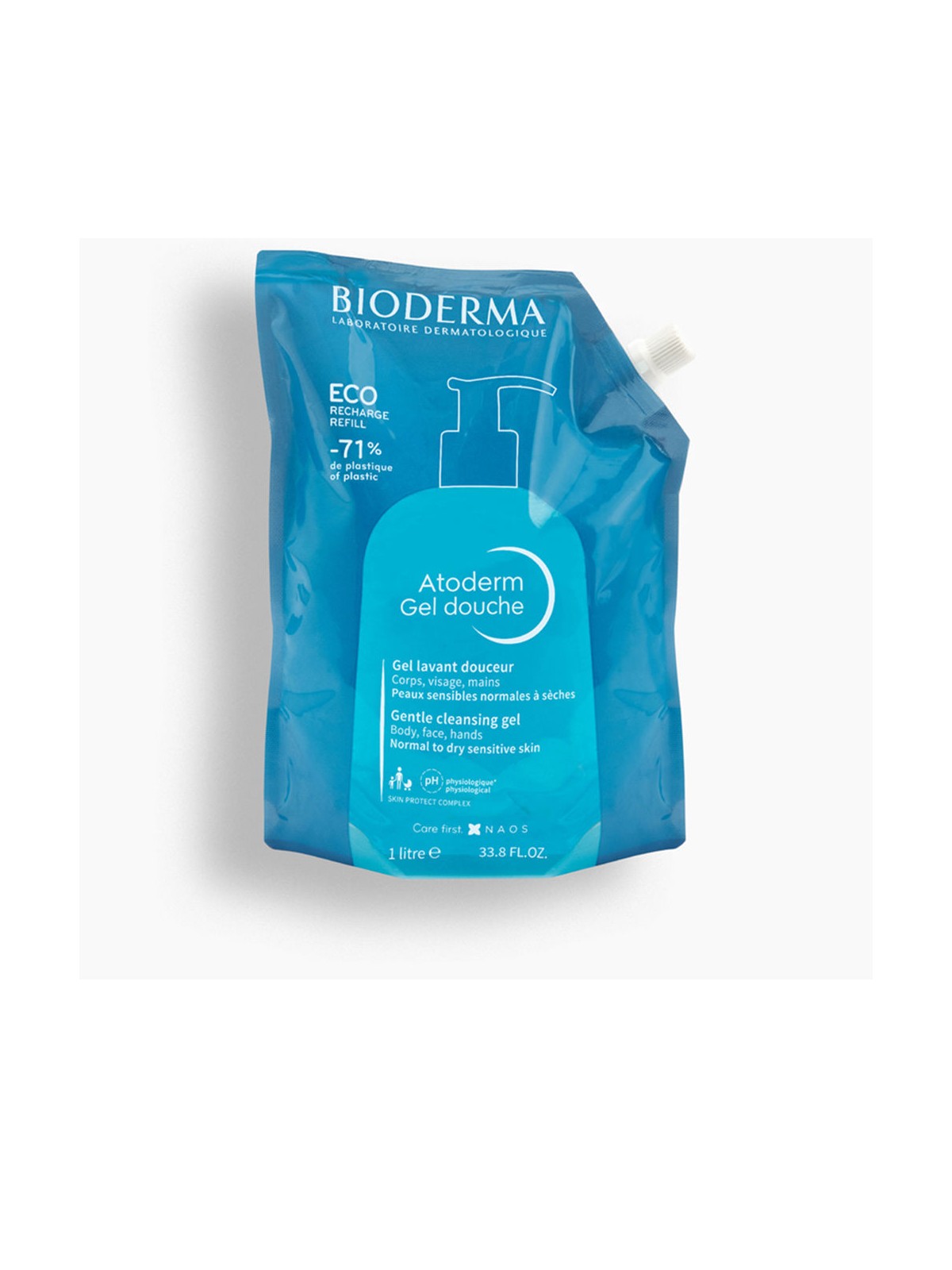 Bioderma Ricarica di gel doccia ATODERM per tutta la famiglia, 1000ml unisex