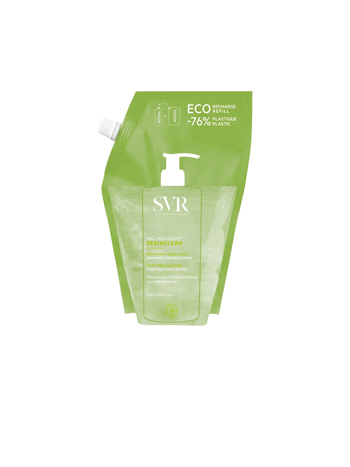 Svr Ricarica di gel mousse SEBIACLEAR 400ml unisex