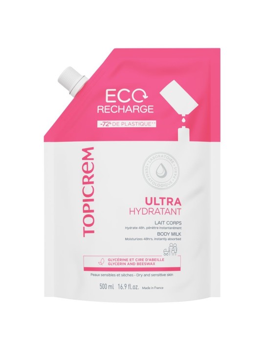 Topicrem Ricarica di latte corpo ultra idratante UH da 500ml unisex