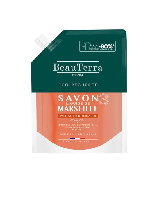 Beauterra Ricarica di sapone al fiore d'arancio MARSEILLE 900ml unisex