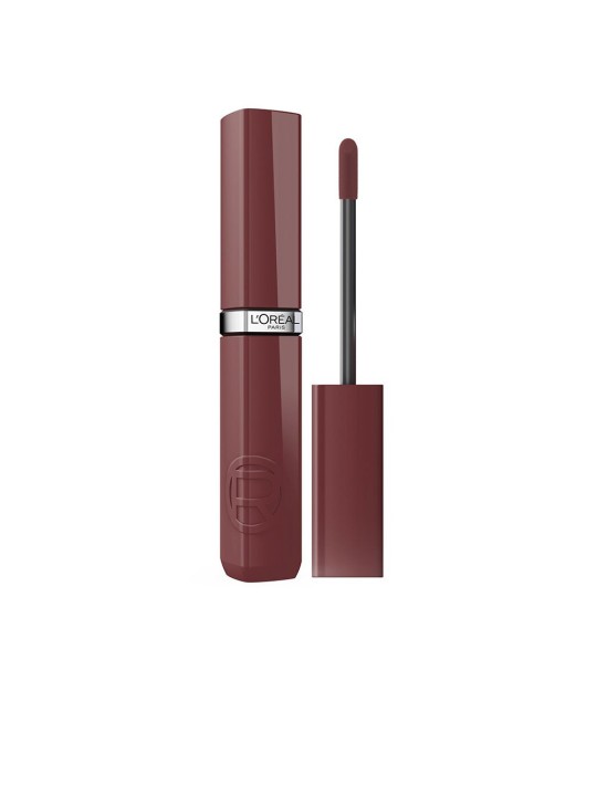 L'Oréal Paris Rossetto liquido INFALLIBLE LAQUE con effetto vinile n.Midnight Bordeaux 4,3ml unisex