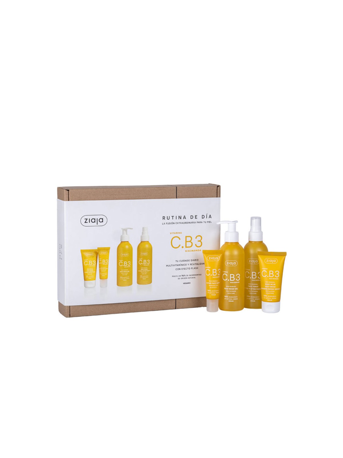 Ziaja ROUTINE DIURNA C.B3 CUSTODIA DA 4 PEZZI cleansing gel + facial toner + active serum + day facial cream unisex