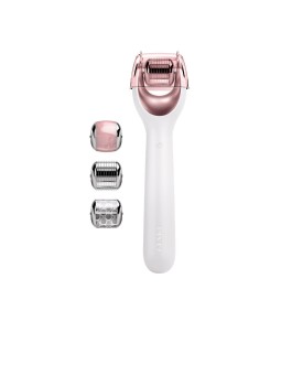 Geske Rullo per microneedling viso 9 in 1 con guida tramite app intelligente n.Bianco 4 unità unisex