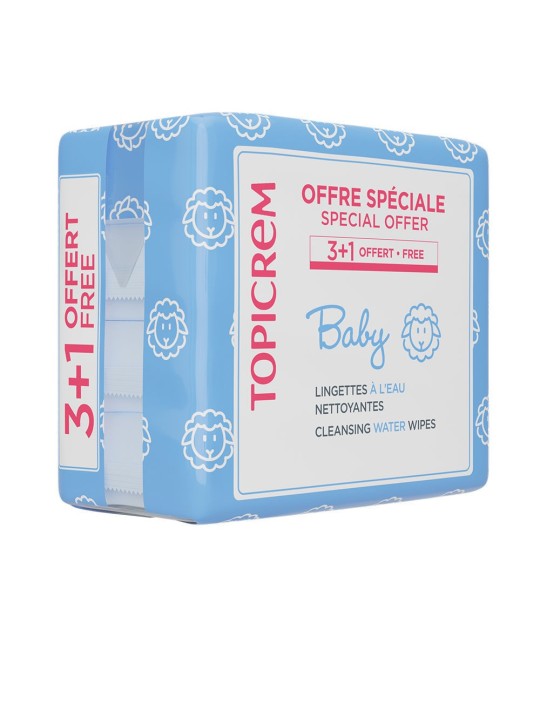 Topicrem Salviette detergenti per neonati a base d'acqua, confezione da 4 x 60 unità unisex