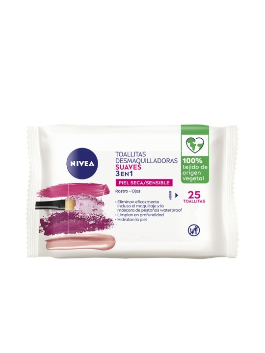 Nivea Salviette struccanti morbide 3 in 1, confezione da 25 pezzi unisex
