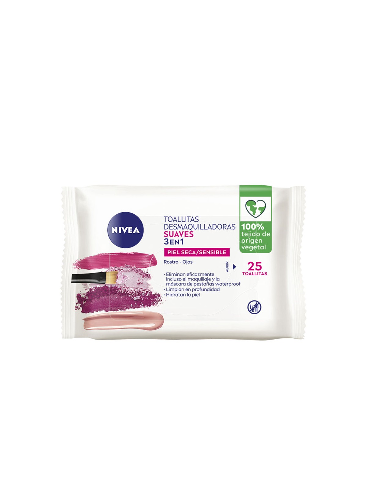 Nivea Salviette struccanti morbide 3 in 1, confezione da 25 pezzi unisex