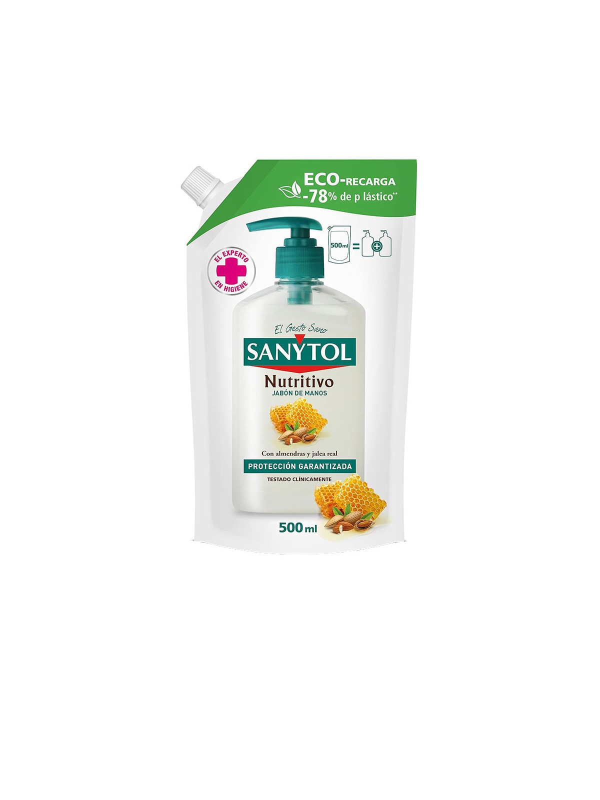 Sanytol SANYTOL Sapone liquido antibatterico nutriente per le mani, ricarica ecologica da 500ml unisex