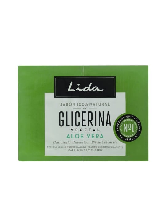 Lida Sapone LIDA 100% naturale con glicerina e aloe vera, confezione da 2 x 125gr unisex