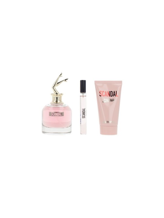 Jean Paul Gaultier SCANDALO set da 3 pezzi Eau de Parfum spray 80 ml + Body Lotion 75 ml + Eau de Parfum spray 10 ml unisex
