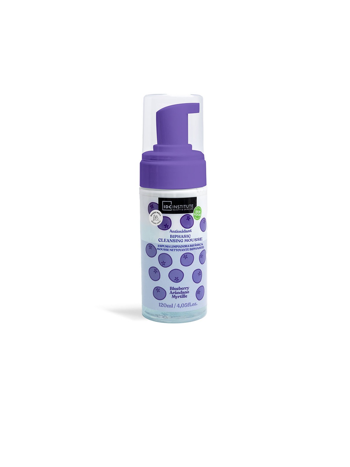 Idc Institute Schiuma detergente antiossidante al mirtillo 120ml unisex