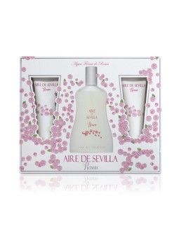 Aire Sevilla SET 3 ROSE AIRE DE SEVILLA Eau de Toilette spray 100 ml + Shower gel 100 ml + Moisturizing cream 100 ml donna