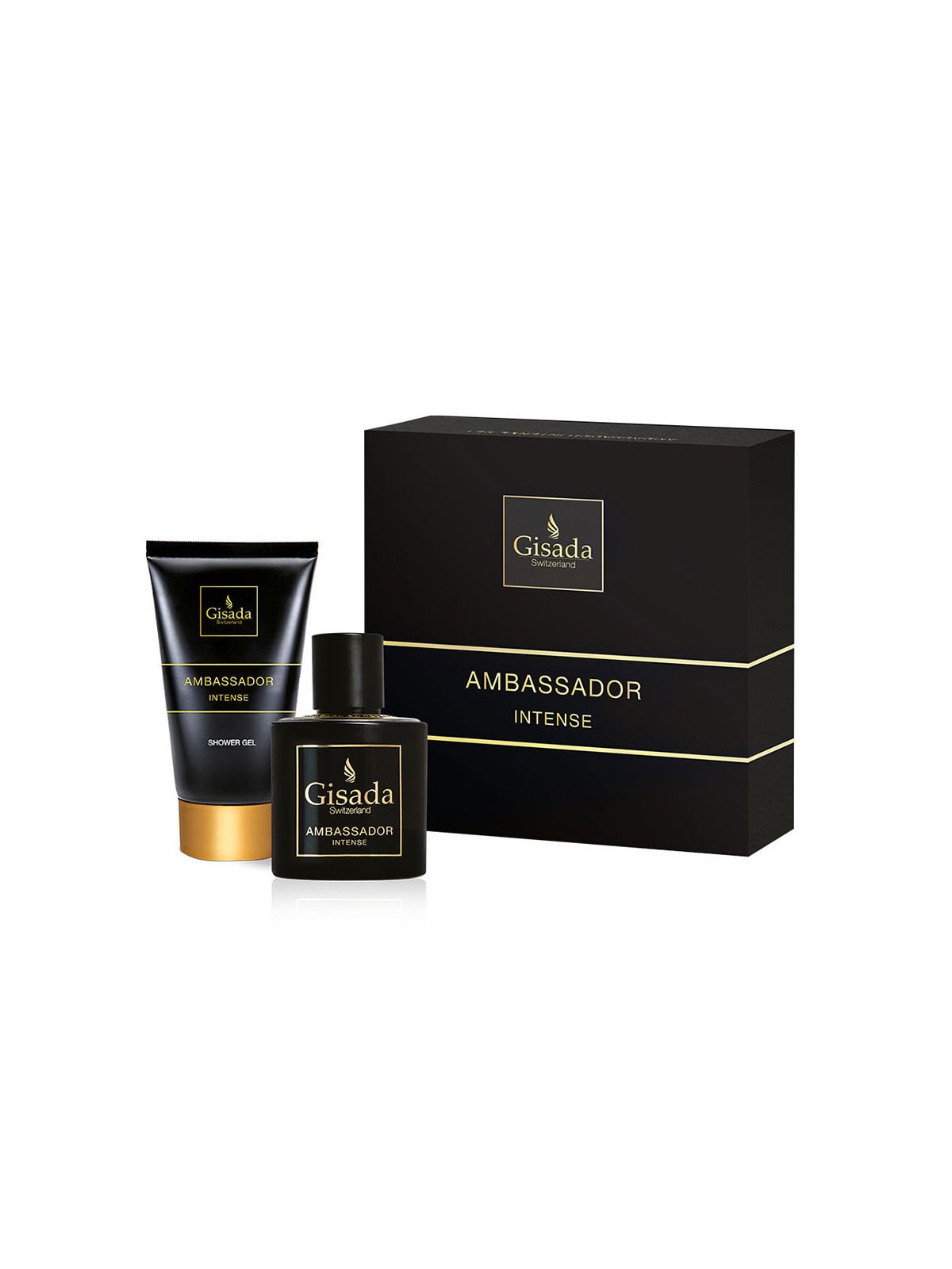 Gisada Set AMBASSADOR INTENSE da 2 pezzi Eau de Parfum spray 50 ml + shower gel 100 ml uomo