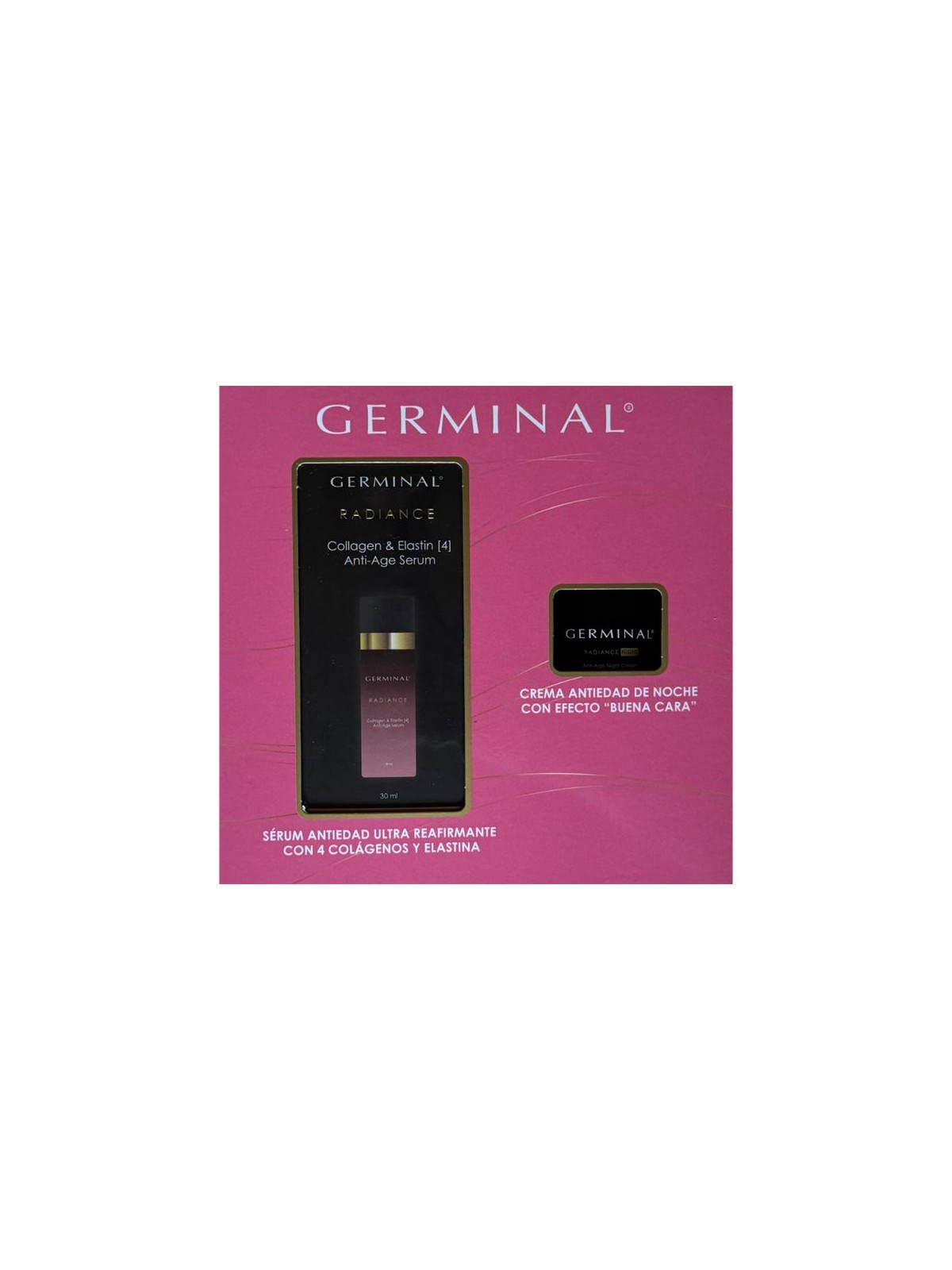 Germinal Set anti-età illuminante ad azione immediata 2 pezzi Serum 30 ml + Cream 15 ml unisex