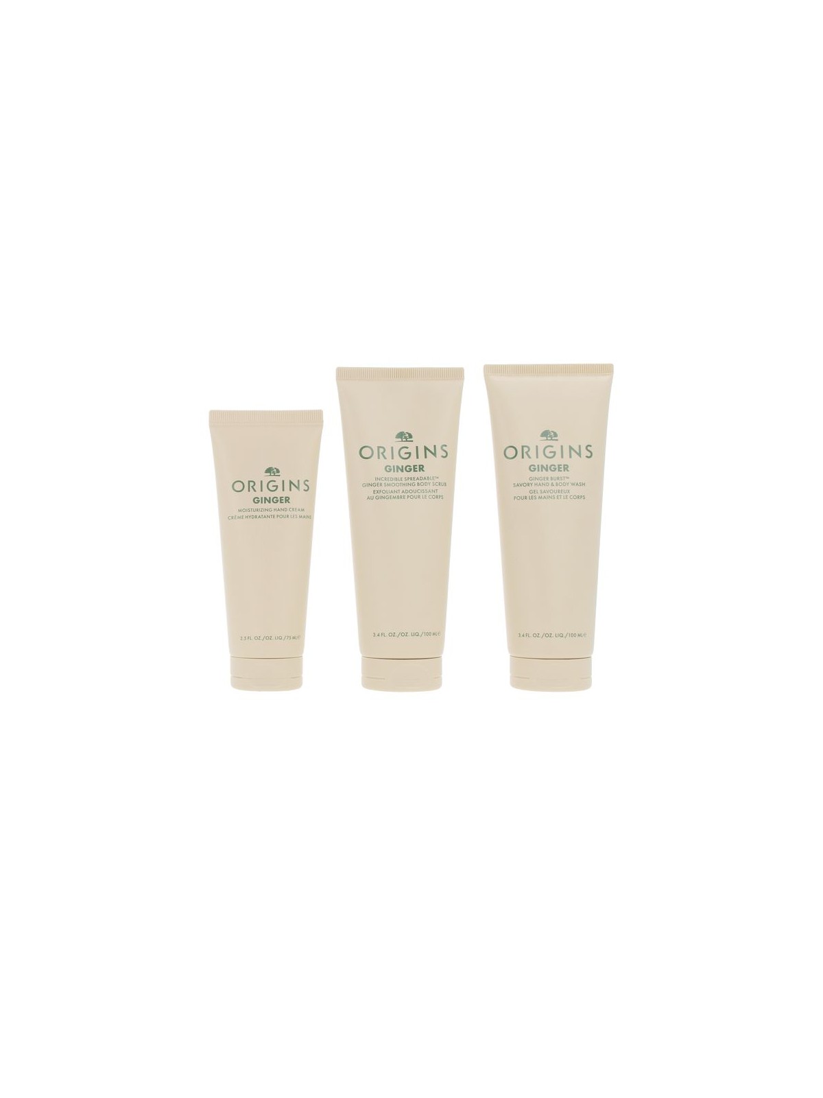 Origins SET CORPO ROSSO 4 pezzi Exfoliating scrub 100 ml + Shower gel 100 ml + Shower gel 100 ml + Hand cream 75 ml donna