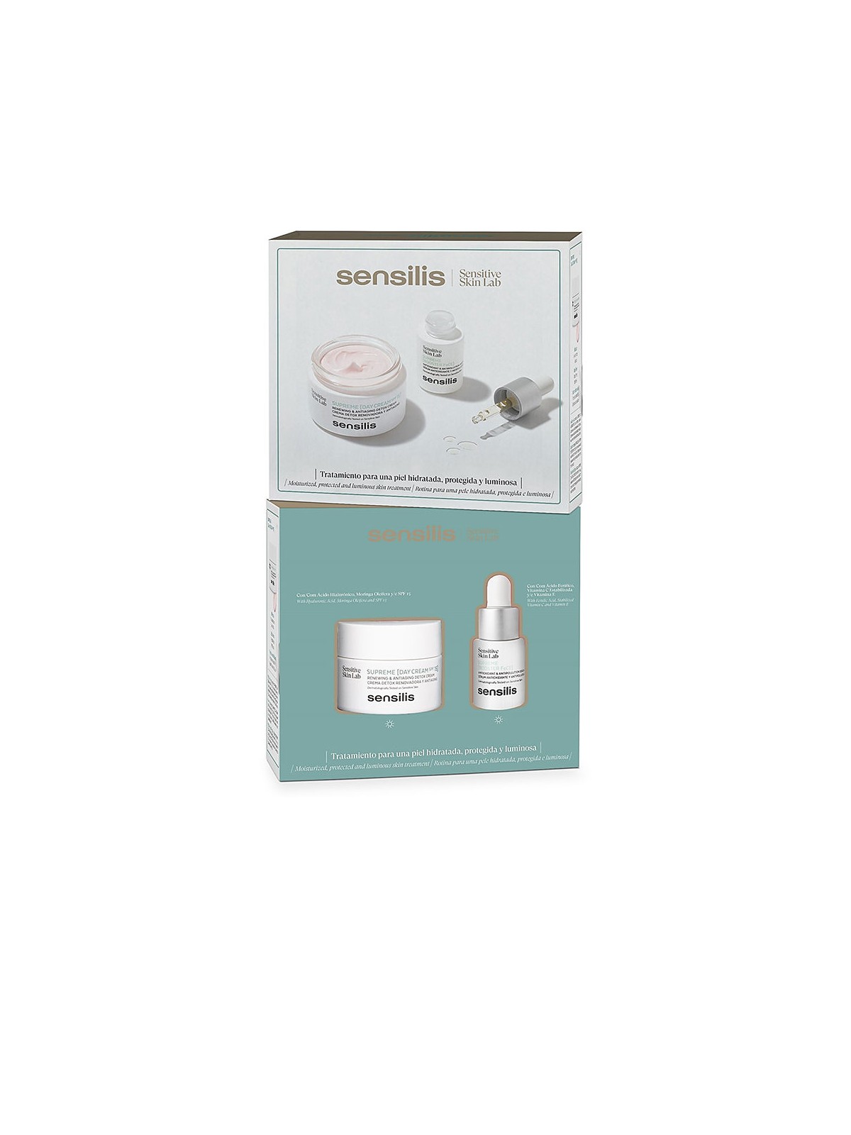Sensilis SET DA 2 PEZZI DI CREMA GIORNO SUPREME SPF15 Cream 50 ml + Serum 15 ml donna