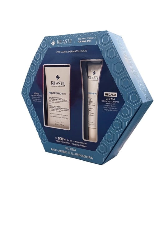 Rilastil SET DA 2 PEZZI PER LA ROUTINE ANTIRUGHE E ILLUMINANTE PROGRESSION +. Serum 30 ml + Cream 40 ml donna