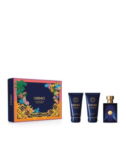 Versace Set da 3 pezzi DYLAN BLUE Eau de Toilette spray 50ml + Shower gel 50ml + Aftershave balm 50ml unisex