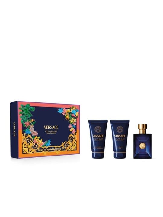 Versace Set da 3 pezzi DYLAN BLUE Eau de Toilette spray 50ml + Shower gel 50ml + Aftershave balm 50ml unisex