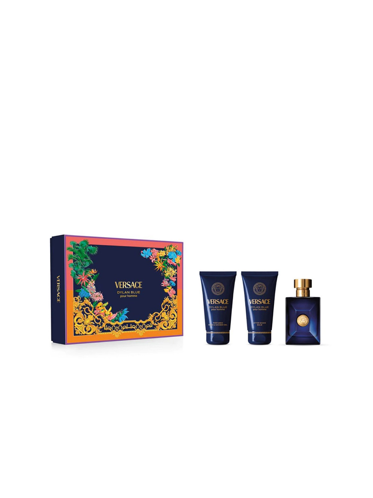 Versace Set da 3 pezzi DYLAN BLUE Eau de Toilette spray 50ml + Shower gel 50ml + Aftershave balm 50ml unisex