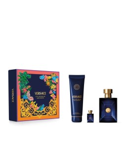 Versace Set da 3 pezzi DYLAN BLUE Eau de Toilette spray 100 ml + Shower gel 150 ml + Eau de Toilette 5 ml unisex