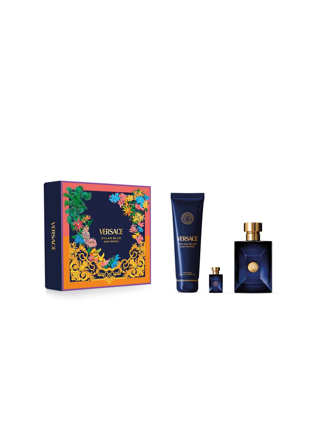 Versace Set da 3 pezzi DYLAN BLUE Eau de Toilette spray 100 ml + Shower gel 150 ml + Eau de Toilette 5 ml unisex
