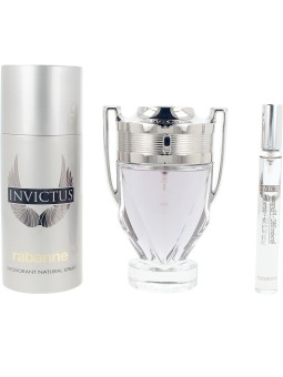 Rabanne Set da 3 pezzi INVICTUS Eau de Toilette spray 100 ml + Deodorant spray 150 ml + Eau de Toilette 1 u uomo