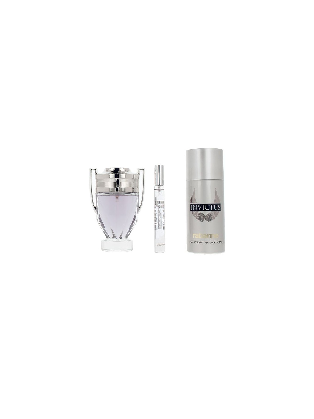Rabanne Set da 3 pezzi INVICTUS Eau de Toilette spray 100 ml + Deodorant 150 ml + Eau de Toilette spray 10 ml uomo