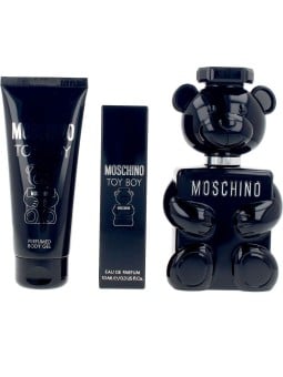 Moschino Set da 3 pezzi TOY BOY Eau de Parfum spray 100 ml + Shower Gel 100 ml + Eau de Parfum spray 10 ml unisex