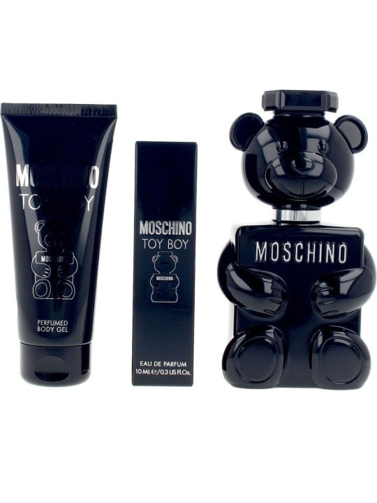 Moschino Set da 3 pezzi TOY BOY Eau de Parfum spray 100 ml + Shower Gel 100 ml + Eau de Parfum spray 10 ml unisex