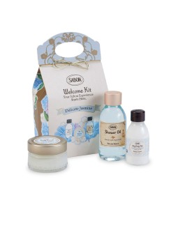 Sabon Set da 3 pezzi WELCOME JASMINE shower oil + silky body milk + Body Scrub 320 gr unisex