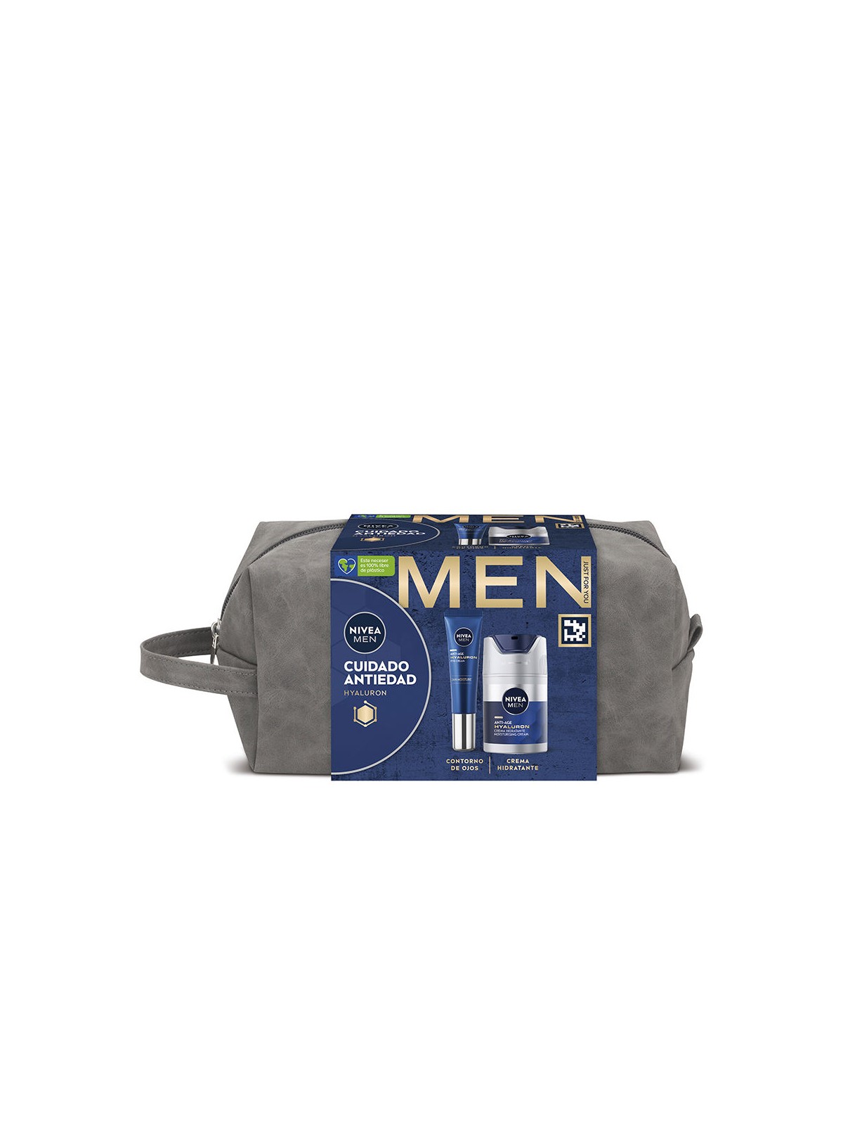 Nivea Set da toilette da uomo, astuccio per prodotti anti-età, 3 pezzi eye contour 15 ml + moisturizing cream 50 ml uomo