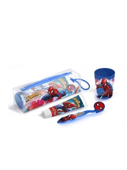 Lorenay SET DENTISTICO DI SPIDERMAN 3 pezzi 75ml toothpaste + toothbrush + cup + toiletry bag unisex