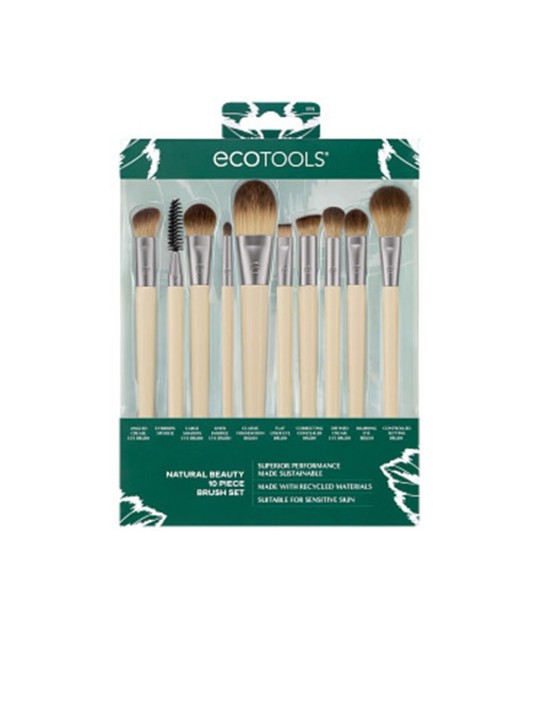 Ecotools SET DI 10 PENNELLI PER IL TRUCCO NATURALI unisex
