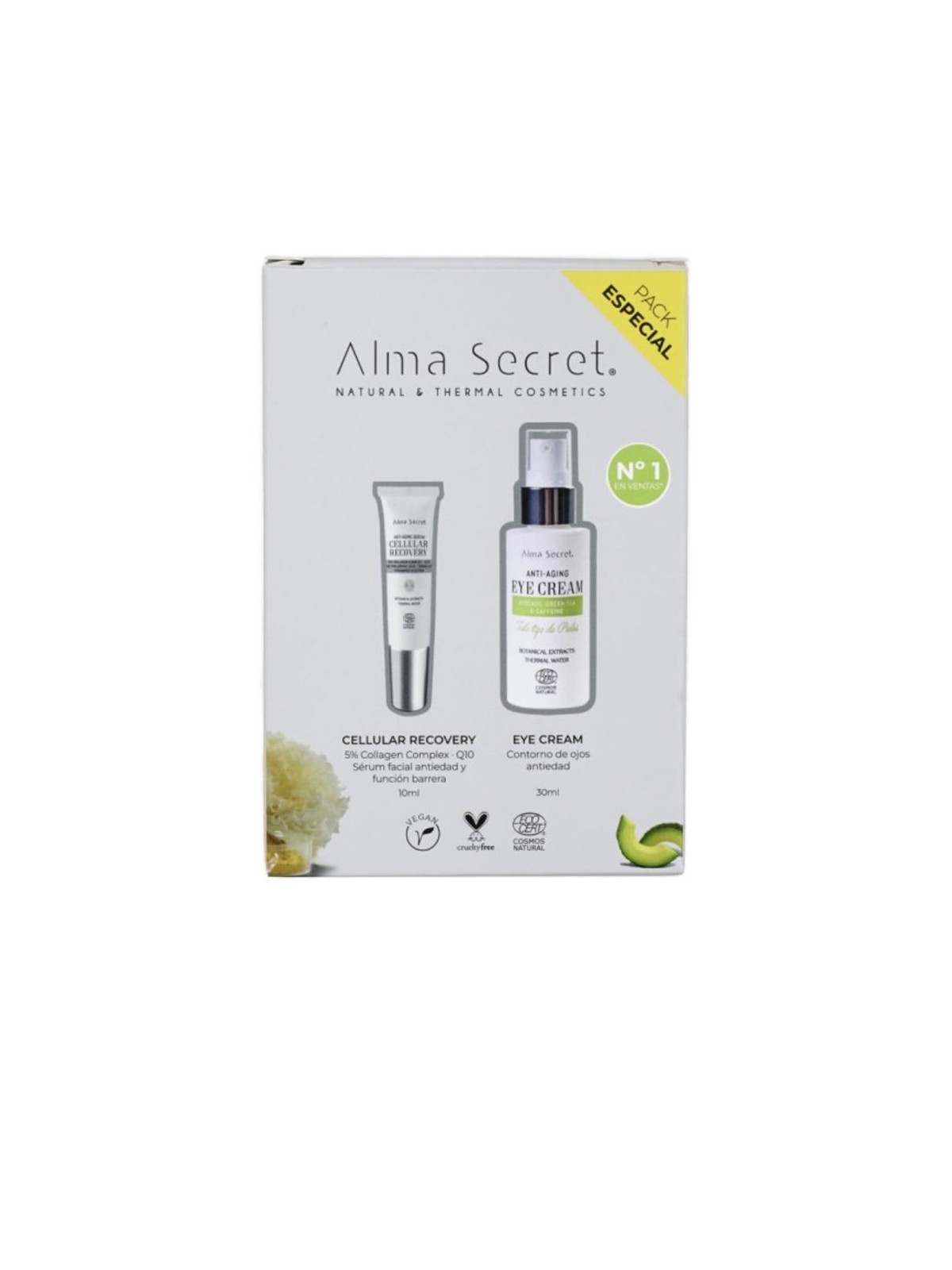 Alma Secret SET DI 2 CREME CONTORNO OCCHI ANTI-ETÀ eye contour 30 ml + cellular recovery 10 ml unisex