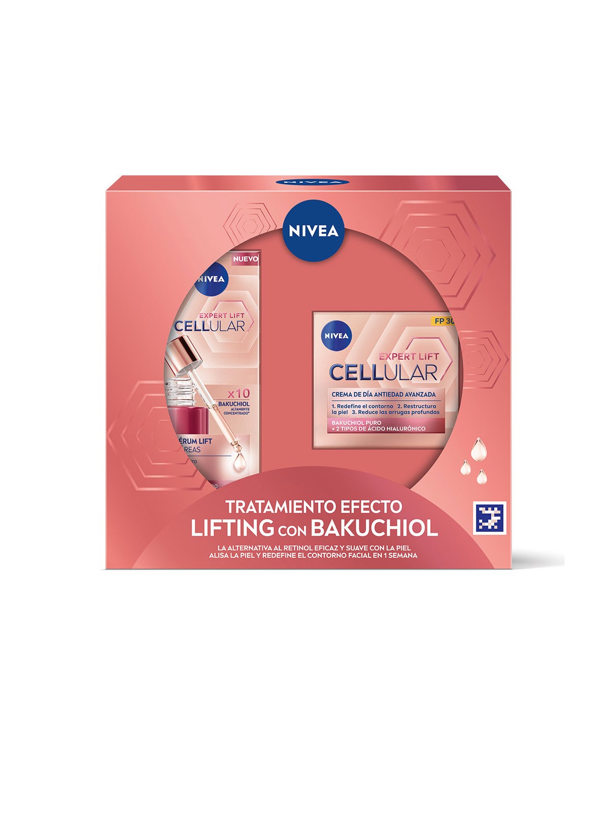 Nivea SET DI 2 CREME GIORNO E SIERO EFFETTO LIFTING day cream + serum pipette unisex