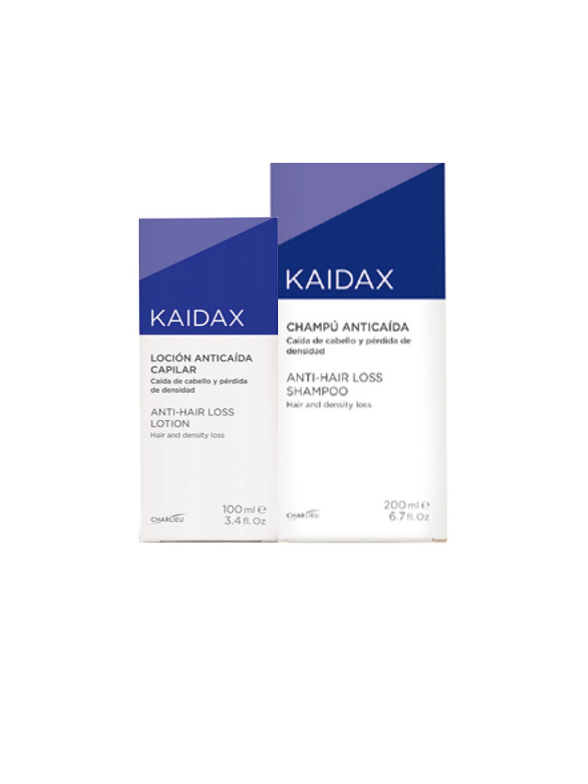 Kaidax Set di 2 lozioni anticaduta Kaidax Forte. Lotion 100 ml + Shampoo 200 ml unisex