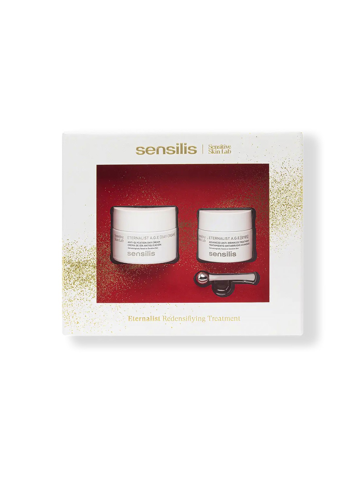Sensilis SET DI 3 CREME ANTI-ETÀ ETERNALIST Day cream 50 ml + Eye contour cream 20 ml + Eye contour massager 1 unit donna
