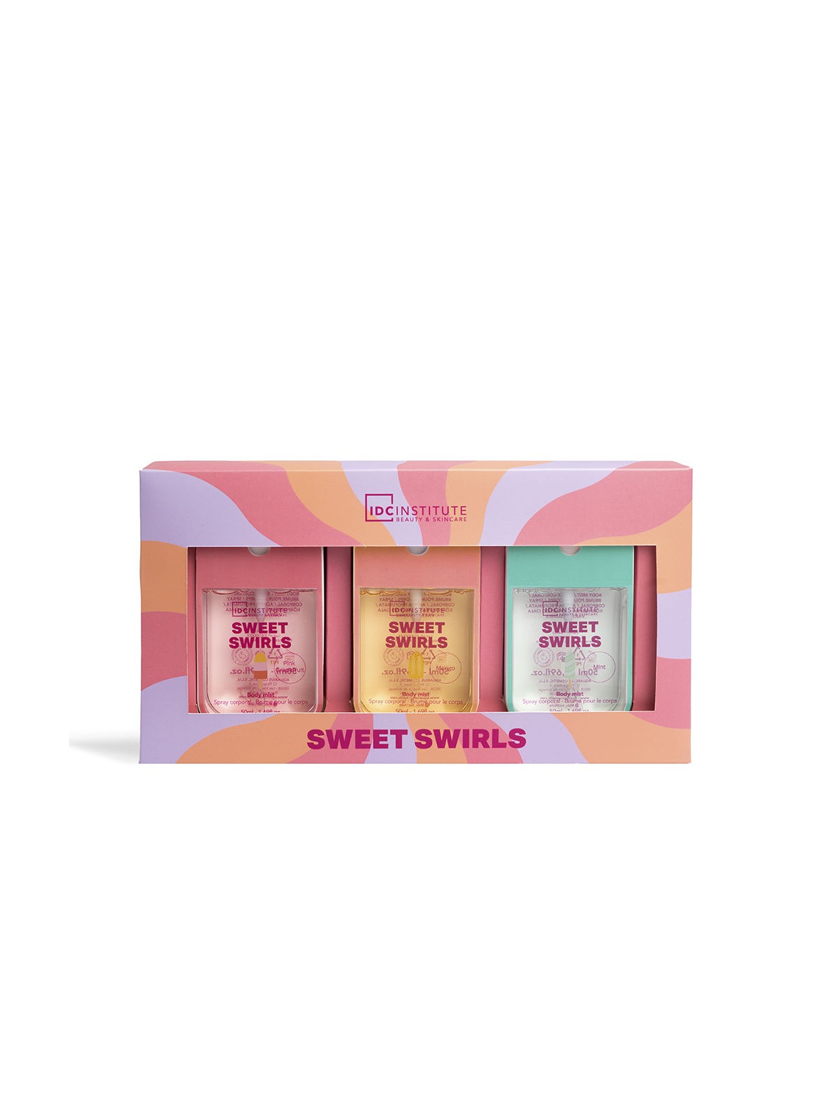Idc Institute Set di 3 pezzi SWEET SWIRLS 3 body mist 50 ml unisex
