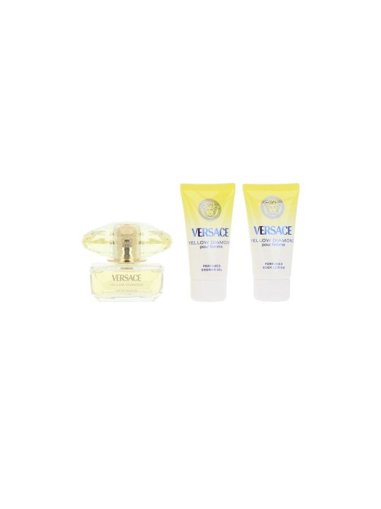 Versace Set di 3 pezzi YELLOW DIAMOND Eau de Toilette spray 50 ml + Shower Gel 50 ml + Body Lotion 50 ml unisex