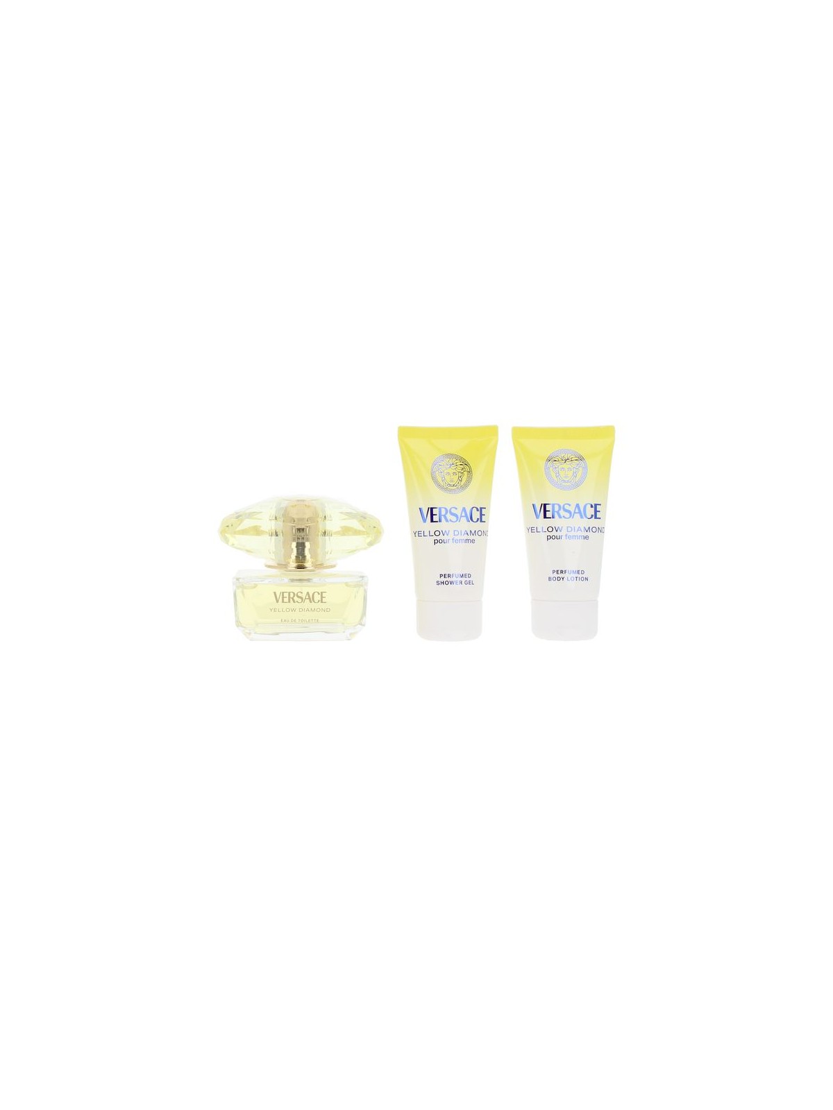 Versace Set di 3 pezzi YELLOW DIAMOND Eau de Toilette spray 50 ml + Shower Gel 50 ml + Body Lotion 50 ml unisex